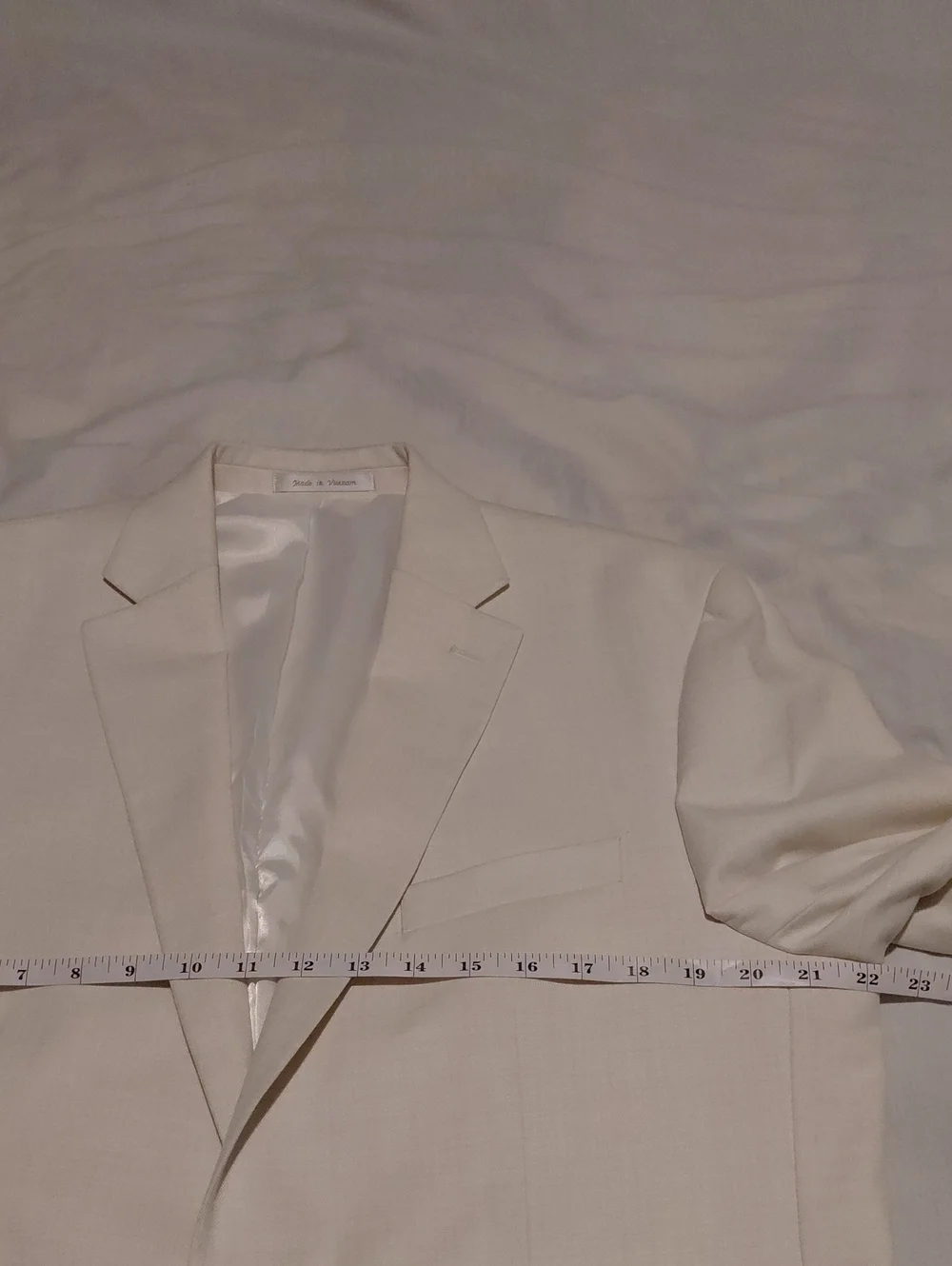 Chaps Cream Men's Two-Button Blazer
